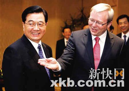 澳大利亞新總理陸克文被譽為“中國通”，他對外宣稱要把澳大利亞變成一個“西方國家中最具有中國意識和亞洲意識的國家”。資料圖